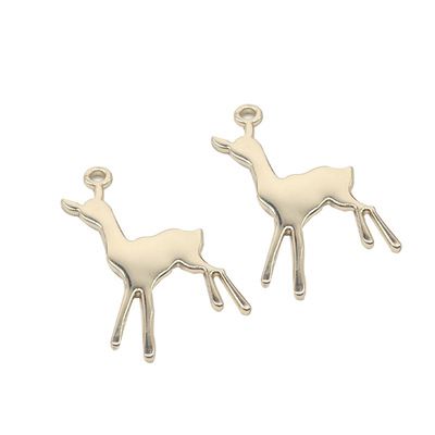 箱包五金XINGKONG.COM-星空（中国）
吊牌配件 女包XINGKONG.COM-星空（中国）
吊牌 浅金色光面鹿吊饰厂家定制 - 3